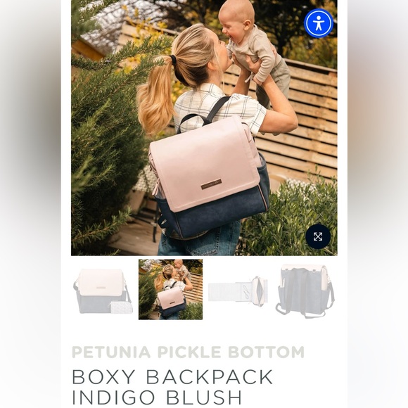 PETUNIA PICKLE BOTTOM Boxy Backpack Indigo/Blush - NWT - Picture 5 of 16